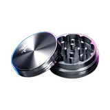 Black Leaf Aluminium Grinder 2 Part Anodized Grey