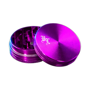 Black Leaf Aluminium Grinder 2 Part Anodized Violet