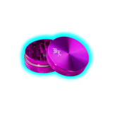 Black Leaf Aluminium Grinder 2 Part Anodized Violet