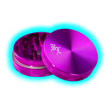 Black Leaf Aluminium Grinder 2 Part Anodized Violet