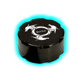 Black Leaf Aluminium Grinder Dragon Wheel 2 Parts 40mm