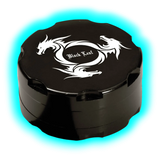 Black Leaf Aluminium Grinder Dragon Wheel 2 Parts 40mm