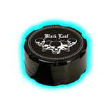 Black Leaf Aluminium Grinder Skull 2 Parts 40mm