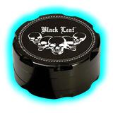 Black Leaf Aluminium Grinder Skull 2 Parts 40mm