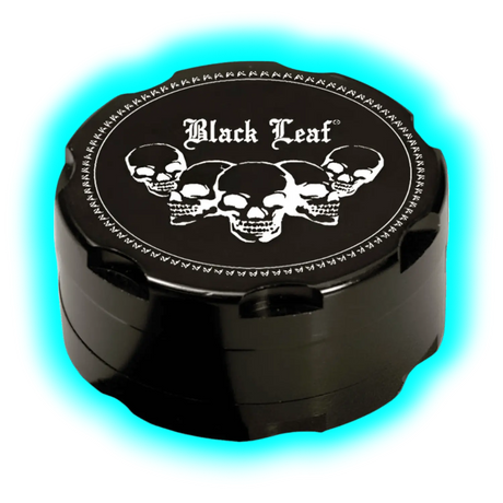 Black Leaf Aluminium Grinder Skull 2 Parts 40mm