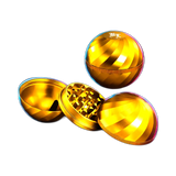 Black Leaf Ball Grinder 4Parts Gold