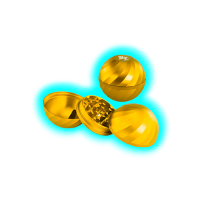 Black Leaf Ball Grinder 4Parts Gold