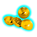 Black Leaf Ball Grinder 4Parts Gold