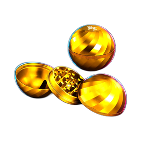 Black Leaf Ball Grinder 4Parts Gold