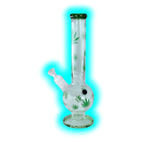 Black Leaf Belly Ice Bong Green Leaves