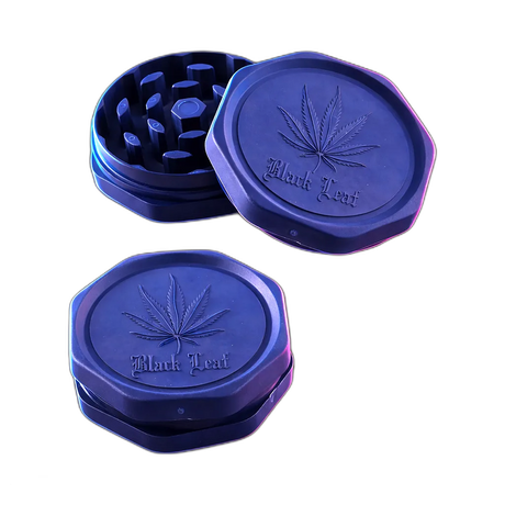 Black Leaf Biodegradable Grinder LEAF 2Parts 62mm Blue