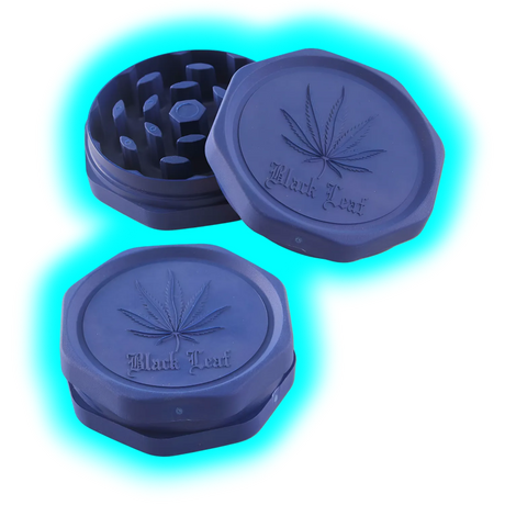 Black Leaf Biodegradable Grinder LEAF 2Parts 62mm Blue