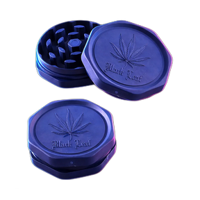 Black Leaf Biodegradable Grinder LEAF 2Parts 62mm Blue