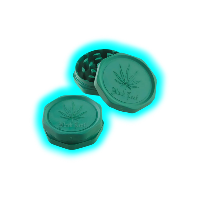 Black Leaf Biodegradable Grinder LEAF 2Parts 62mm Green