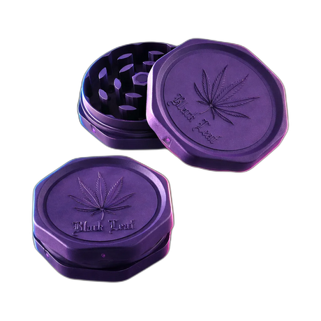 Black Leaf Biodegradable Grinder LEAF 2Parts 62mm Purple