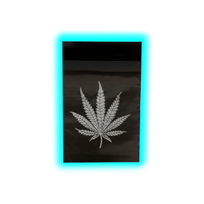 Black Leaf Black Silver Leaf Reclosable Plasticbags 40 x 60mm 100pcs