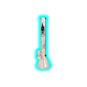 Black Leaf Bong Ice Perkolator FLAMING SKULL