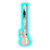 Black Leaf Bong Ice Perkolator FLAMING SKULL