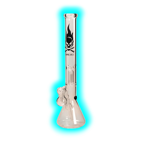 Black Leaf Bong Ice Perkolator FLAMING SKULL