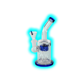 Black Leaf Bubbler mit Baumperkolator 17cm Blau