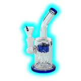 Black Leaf Bubbler mit Baumperkolator 17cm Blau