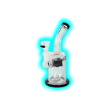 Black Leaf Bubbler mit Baumperkolator 17cm Schwarz