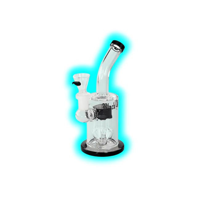 Black Leaf Bubbler mit Baumperkolator 17cm Schwarz