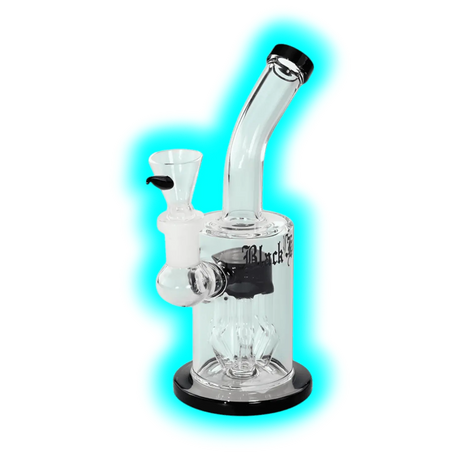 Black Leaf Bubbler mit Baumperkolator 17cm Schwarz