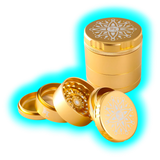 Black Leaf CNC Flower Grinder 5 parti Oro 62mm