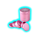 Black Leaf CNC Flower Grinder 5parts Pink