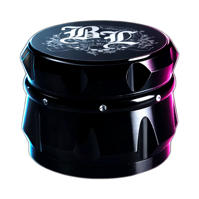Black Leaf Crown Metalgrinder 4-teilig Black