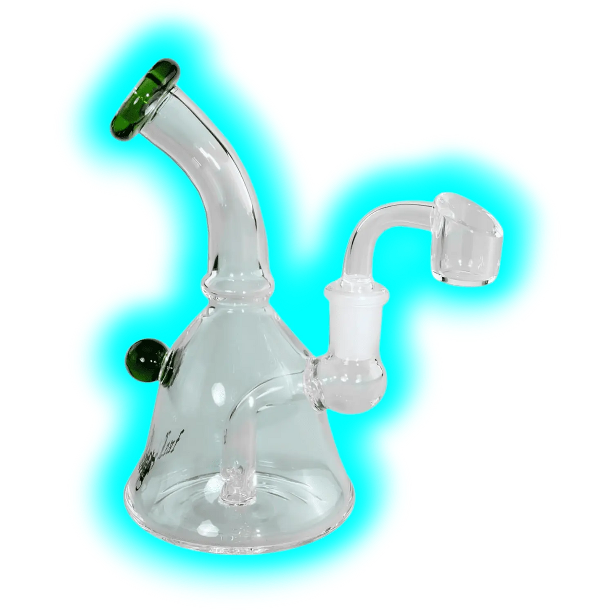 Black Leaf Dab Rig mit Lochdiffusor 15.5cm Grün