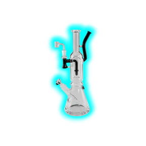 Black Leaf Double Track Bong mit 2 Mundstücken 40cm