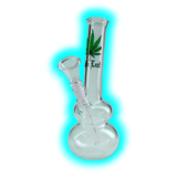 Black Leaf Glas Bong Doppelkugel 25cm