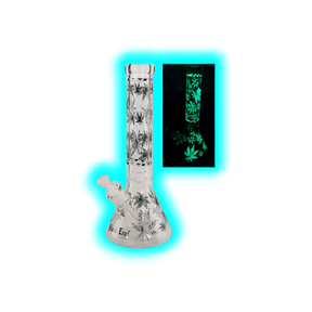 Black Leaf Glowstar Beaker Ice Bong