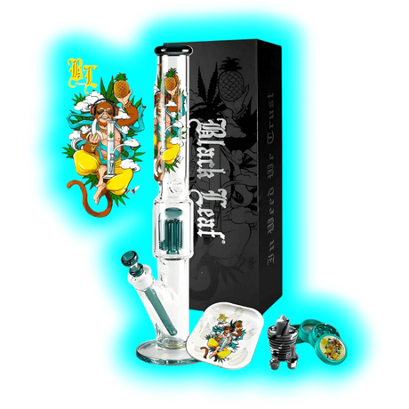 Black Leaf Hanuman Bong Set Straight