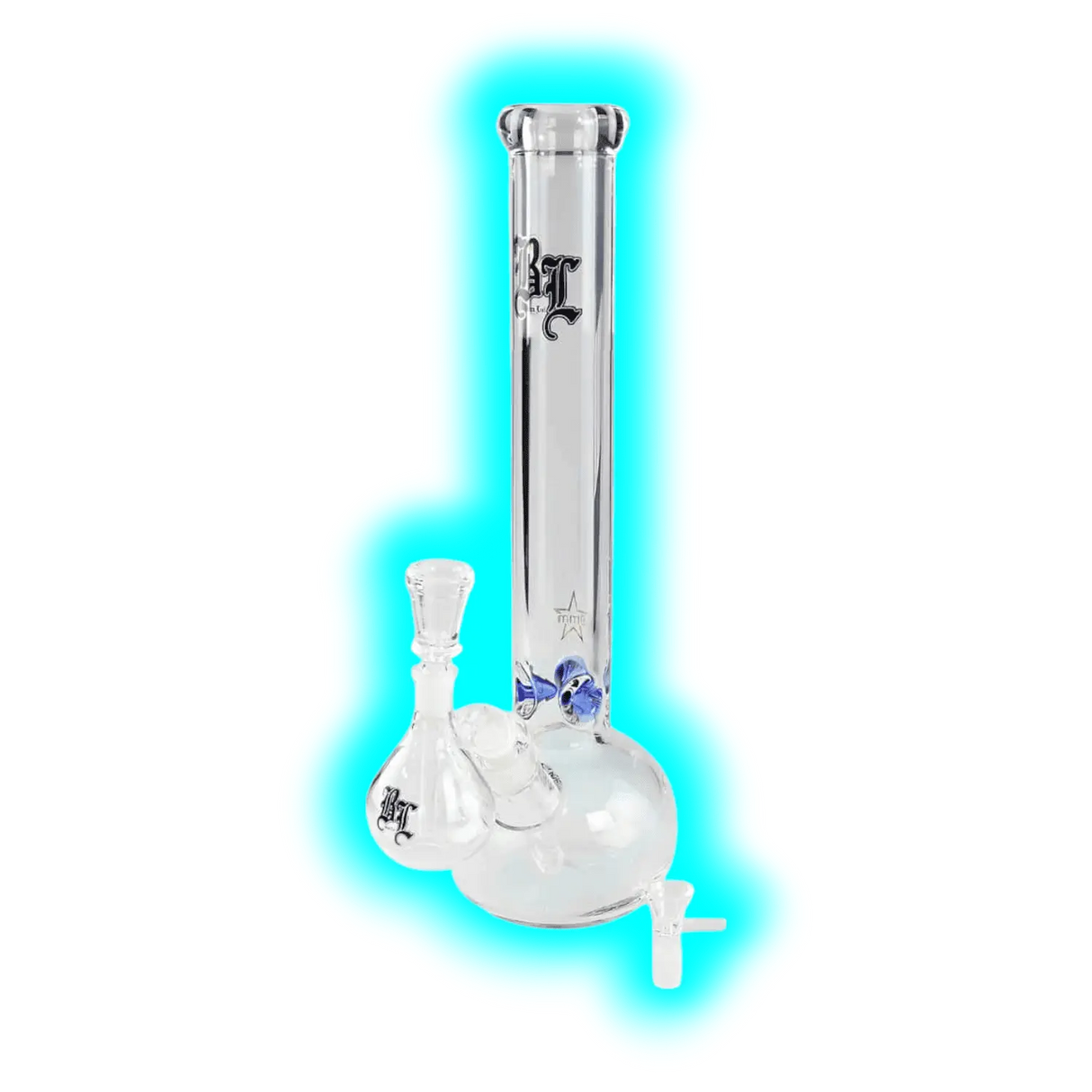Black Leaf Ice Bong 9mm mit Vorkühler 44.5cm