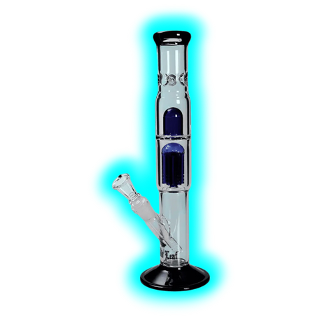 Black Leaf' Ice Bong Baumperkolator blau/schwarz 38cm
