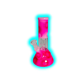 Black Leaf Ice Bong Domeperkolator Pink 21.5 cm