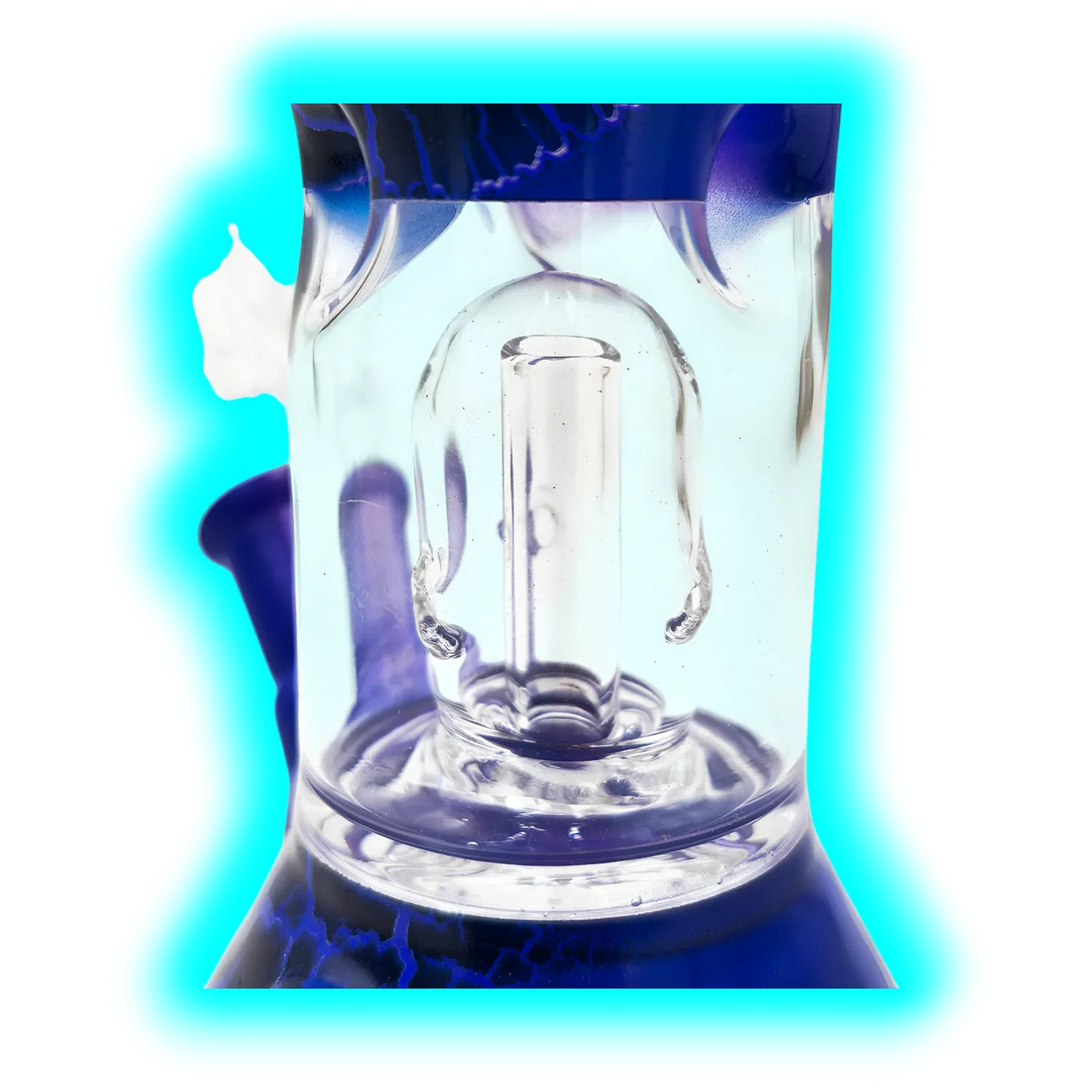Black Leaf Ice Bong Kuppelperkolator Blu
