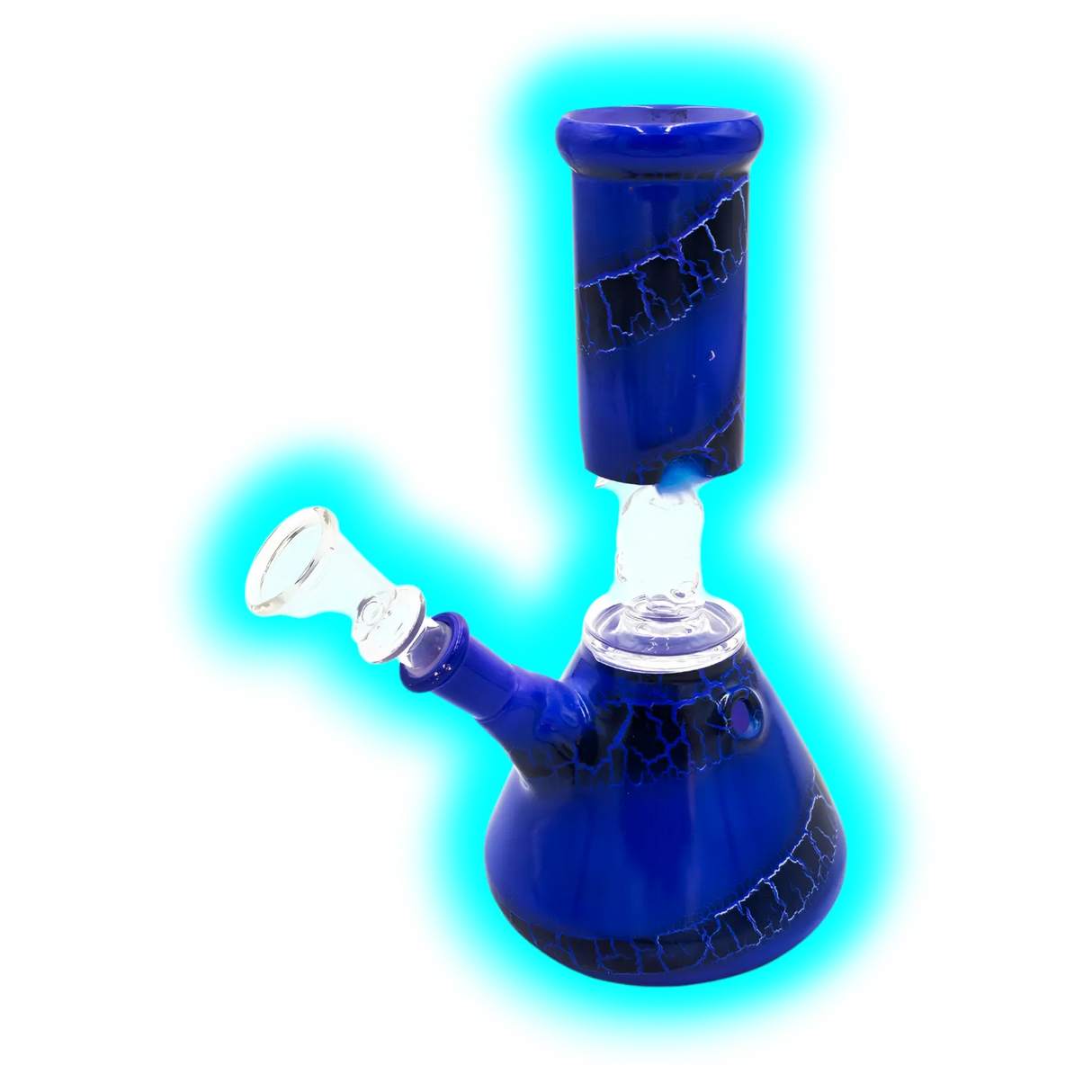 Black Leaf Ice Bong Kuppelperkolator Blu