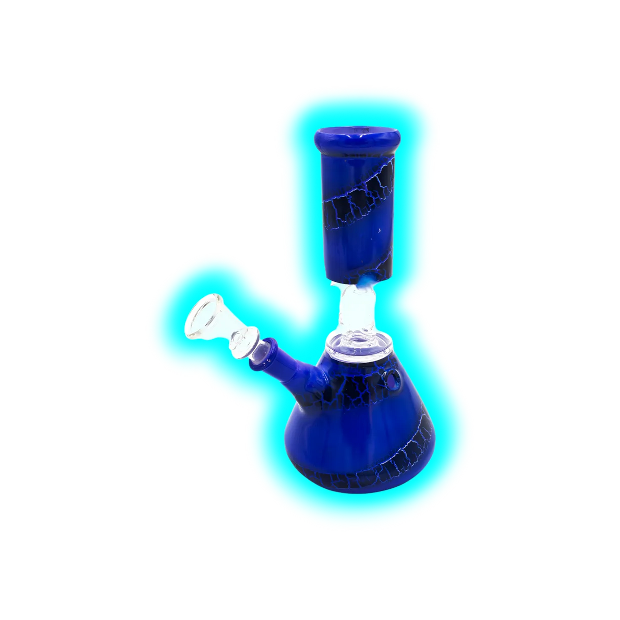 Black Leaf Ice Bong Kuppelperkolator Blu