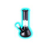 Black Leaf Ice Bong mit Kuppelperkolator schwarz