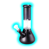 Black Leaf Ice Bong mit Kuppelperkolator schwarz