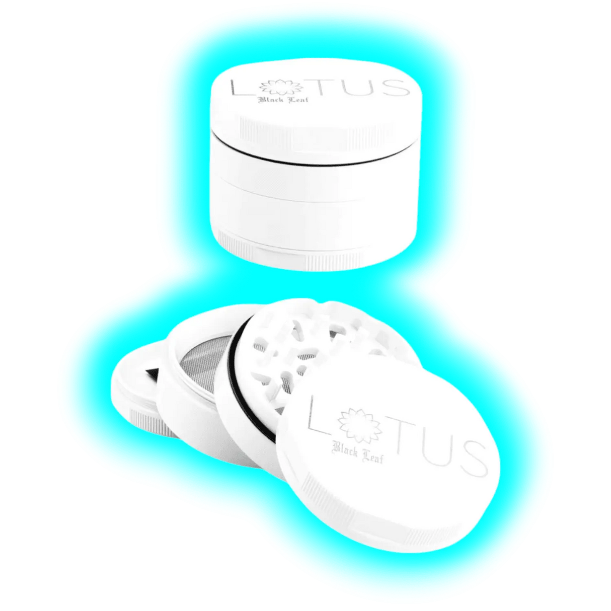 Black Leaf Lotus Grinder White 63mm