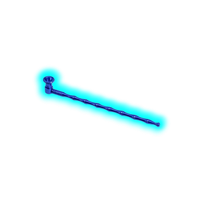 Black Leaf Metal Pipe Blue