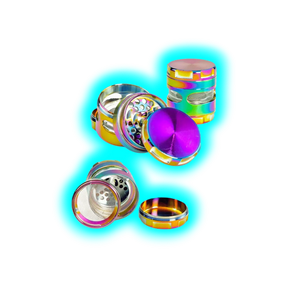 Black Leaf Metallgrinder mit Fenster 4-tlg. Ölfarben