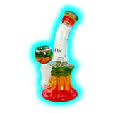 Black Leaf Mini-Bubbler Bong 16cm Rasta