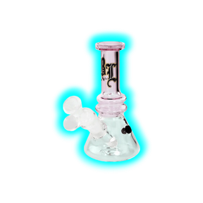 Black Leaf Mini-Bubbler mit Chillum-Stecksystem Pink 15.5cm