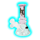 Black Leaf Mini-Bubbler mit Chillum-Stecksystem Pink 15.5cm